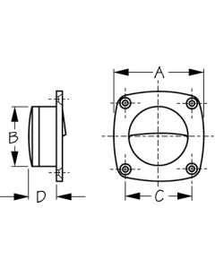 Seadog 2273101 Delrin Flush Pull(Small) - Bla