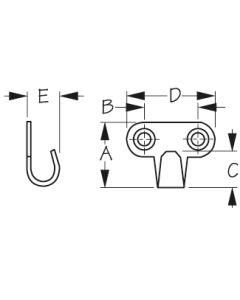 Seadog 6714601 Stainless Hammock Hook
