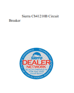 Sierra Cb41210B Circuit Breaker