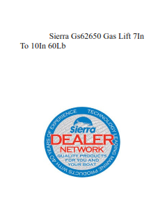 Sierra Gs62650 Gas Lift 7In To 10In 60Lb