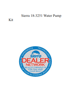 Sierra 18-3251 Water Pump Kit