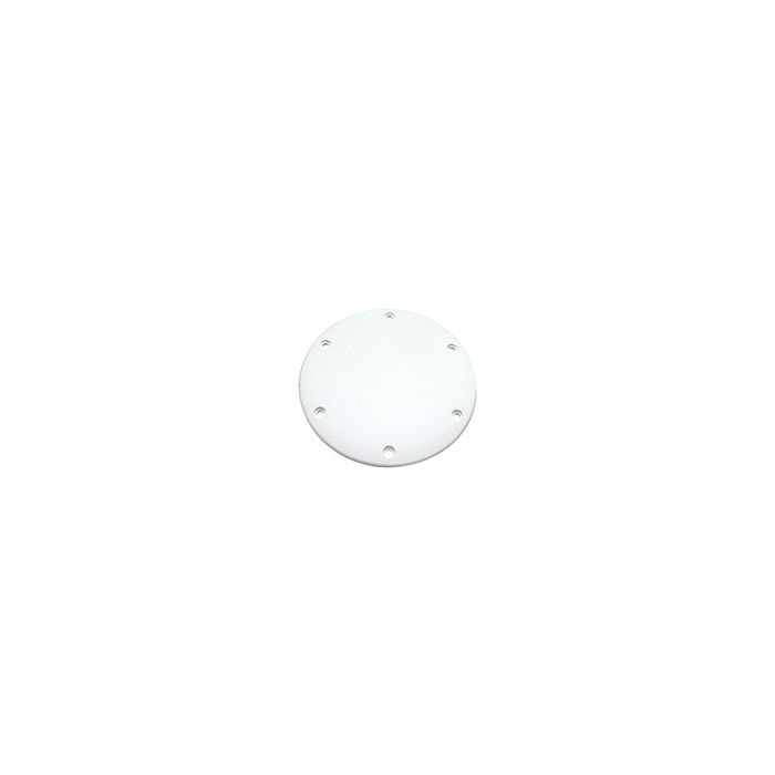 T.H. Marine Designer Series Screw-Down Deck Plate – 6-Inch White, Textured & Flanged For Secure Fit